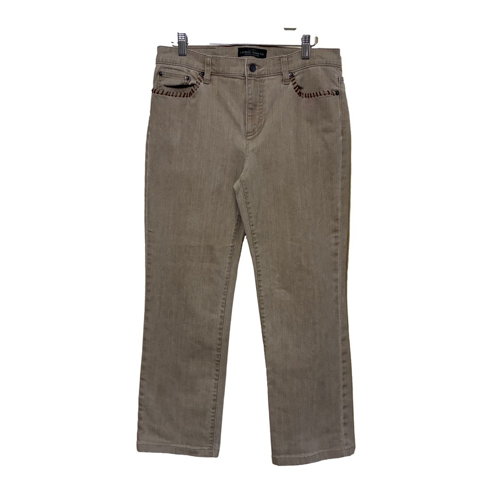 LRL Lauren Jeans Co Classic Straight Women’s 8 Beige Western Denim Jeans